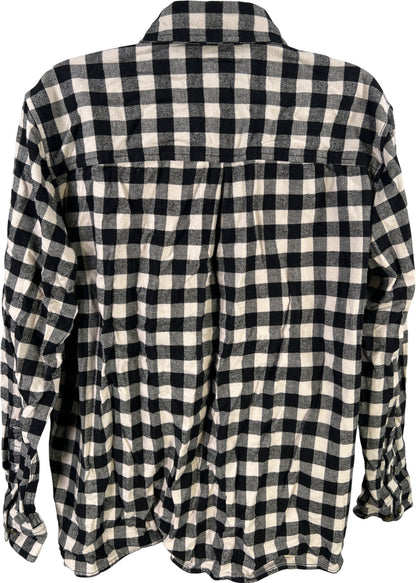 Carhartt Women’s White/Black Checkered Rugged Flex Midweight Flannel Shirt - L
