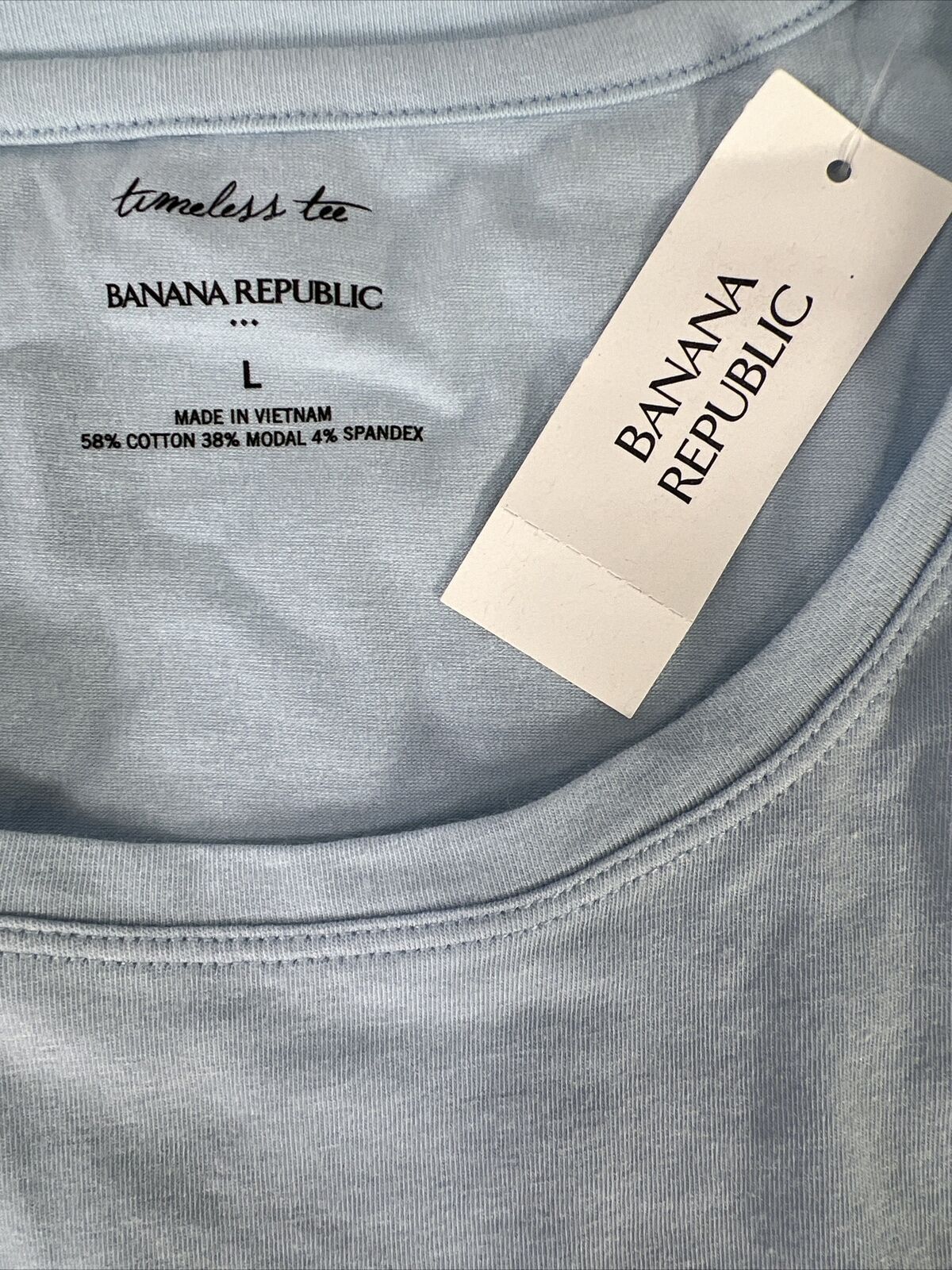 NEW Banana Republic Women's Blue Short Sleeve Timeless T-Shirt - L