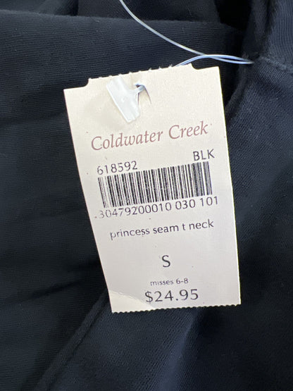 Coldwater Creek Women’s Black Princess Seam Long Sleeve Turtleneck T-Shirt - S