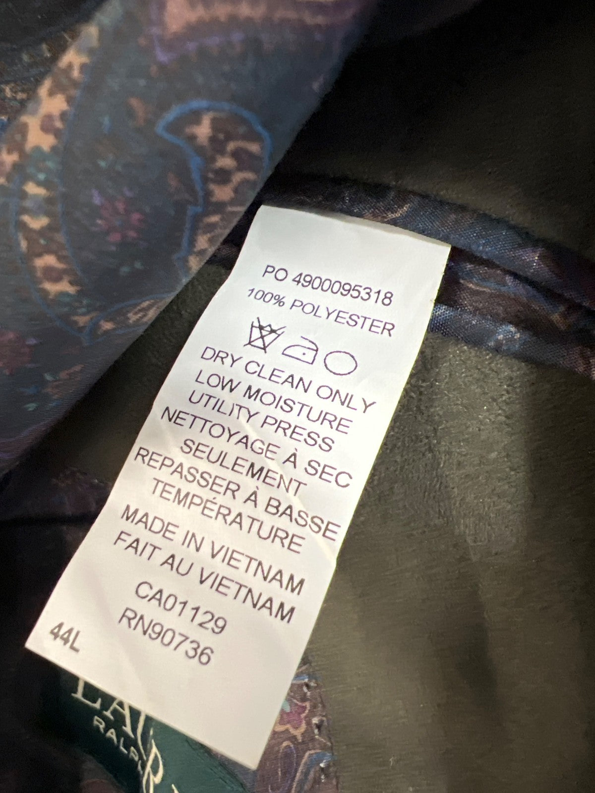 Lauren Ralph Lauren Men&#39;s Dark Brown 2 Button Suede Blazer Jacket - 44L