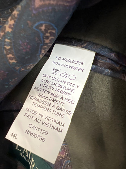 Lauren Ralph Lauren Men&#39;s Dark Brown 2 Button Suede Blazer Jacket - 44L