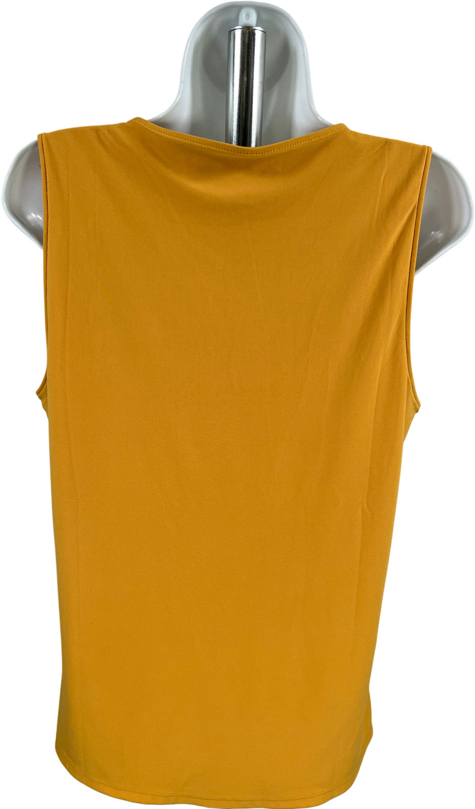 White House Black Market Women’s Yellow/Gold Lace Up Tank Top Blouse - M