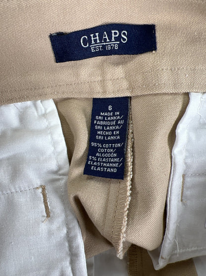 NEW Chaps Women’s Beige Slimming Fit Dress Pants - 6