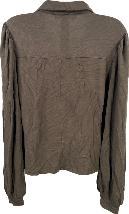 White House Black Market Women’s Green The Passporter Button Up Shirt - M