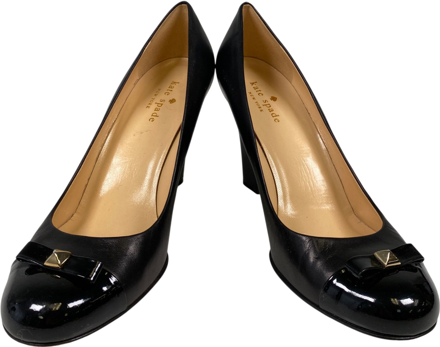 Kate Spade Women’s Black Leather Kandid Wedge Heels - 8