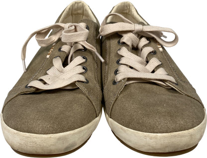 Taos Women’s Beige Star Canvas Lace Up Sneakers - 10 Wide