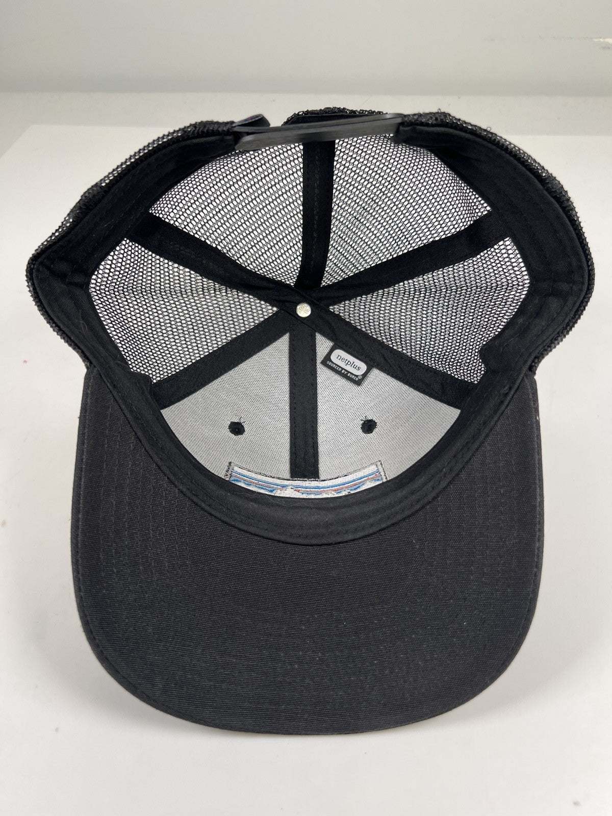 Patagonia Unisex Black Logo Mesh Back Adjustable Trucker Hat - One Size