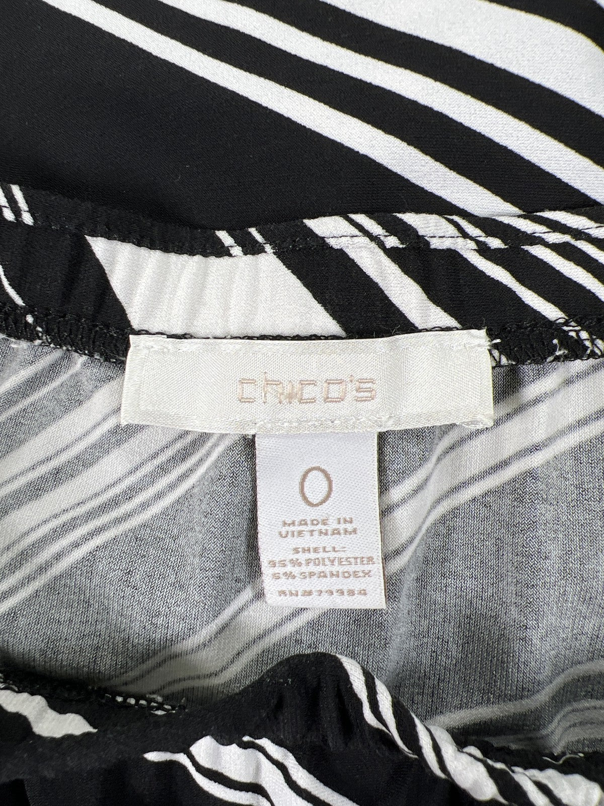 Chico’s Women’s Black/White Pull On Maxi Skirt - 0/US S