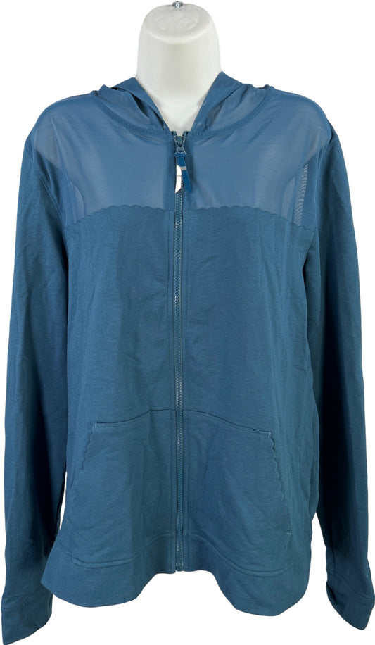 Victoria’s Secret Sport Women’s Blue Mesh Long Sleeve Full Zip Jacket - L