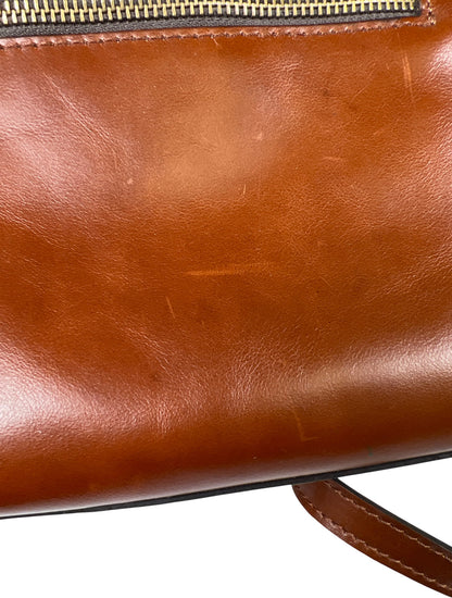 Patricia Nash Women’s Cognac Brown Leather Chauny Satchel Purse