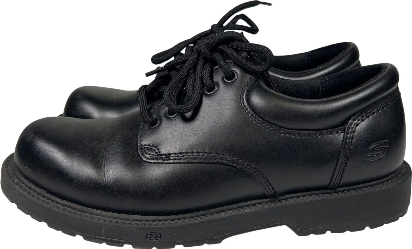 Skechers Men’s Black Leather Cottonwood Cantix Work Shoes - 9