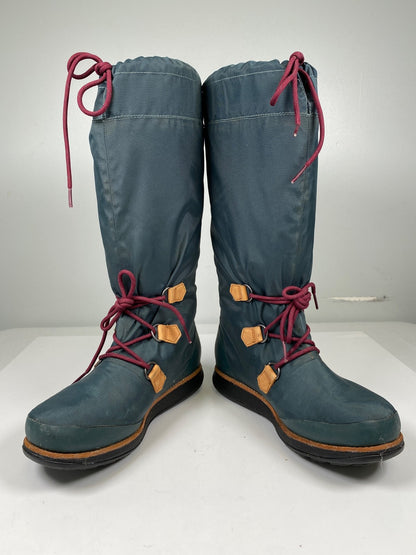 Sorel Women’s Green/Blue Vintage Waterproof Insulated Tall. Pull On Boots - 9