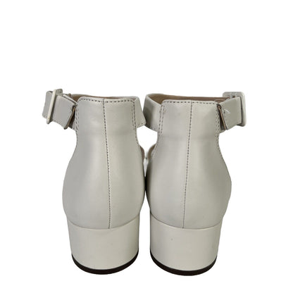 Clarks Collection Women's White Slingback Block Heels - 9.5