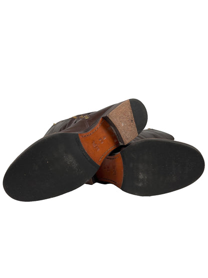 Coach Women’s Brown Leather Eva Full Zip Riding Boots - 8.5