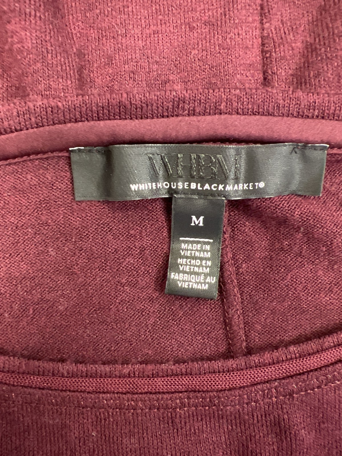 White House Black Market Women’s Burgundy Thin Long Sleeve Sweater - M