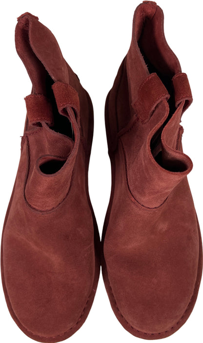 UGG Women’s Red Suede Unlined Mini Boots - 8