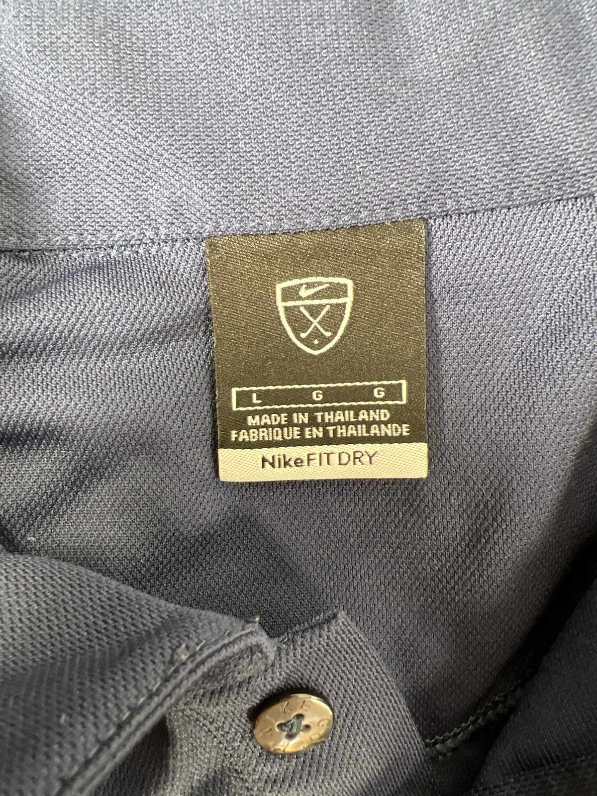 Nike Men’s Blue Short Sleeve Athletic Golf Polo Shirt - L