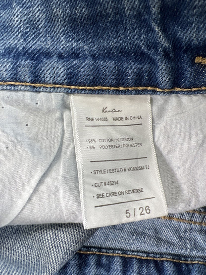 Kancan Women’s Light Wash Cut Off Denim Jean Shorts - 5/26