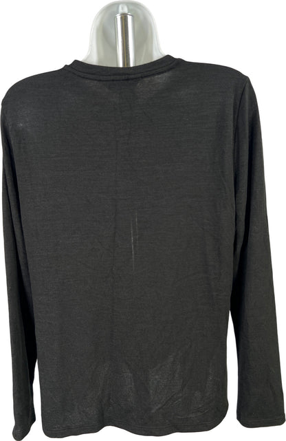Banana Republic Women’s Black Luxespun Long Sleeve Shirt - L Petite