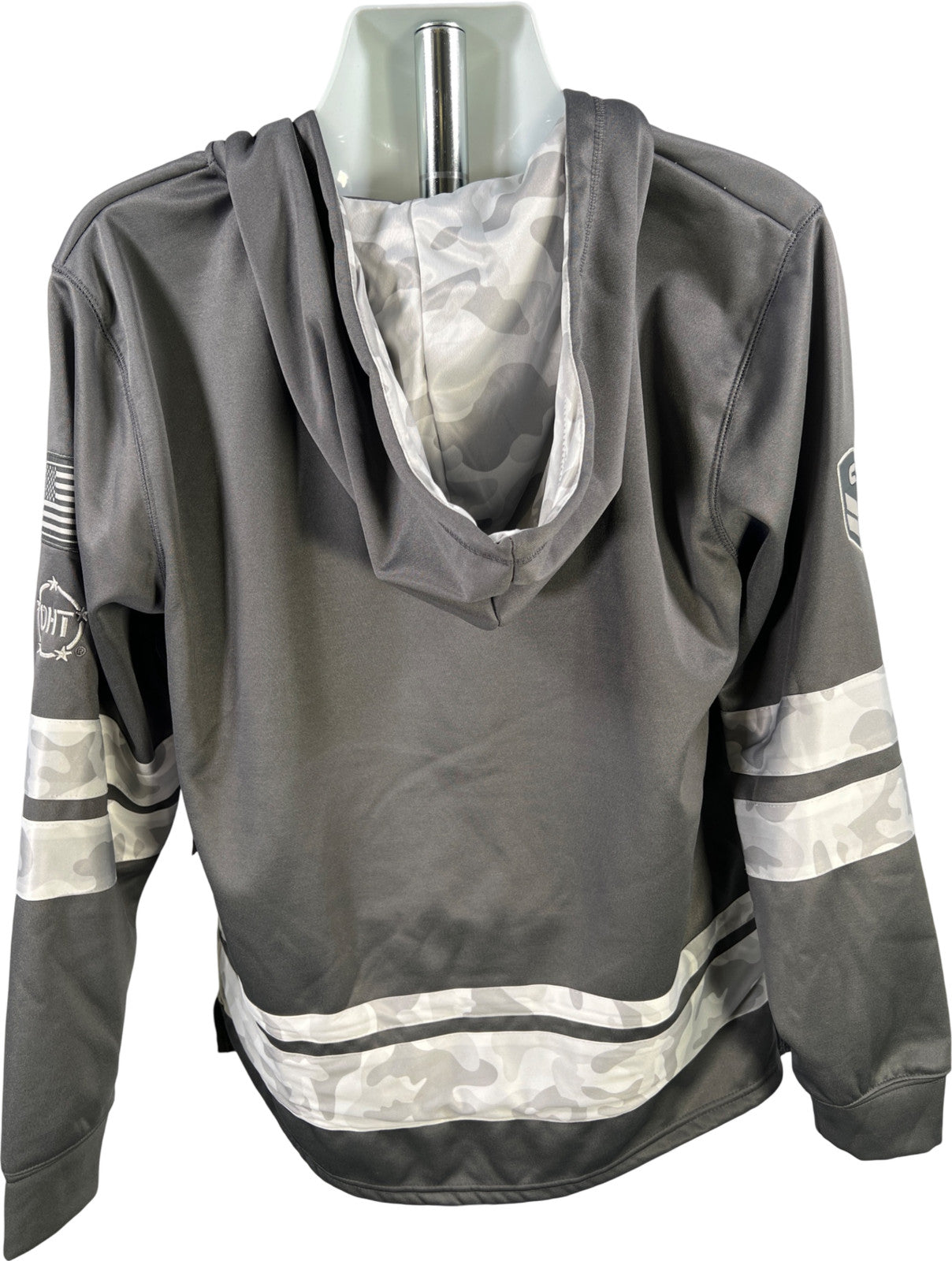 Colosseum Men’s Gray Michigan State Support The Troops Pullover Sweatshirt - L