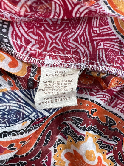 Mystree Women’s Multi-Color Sheer Printed Pintuck Dress - M