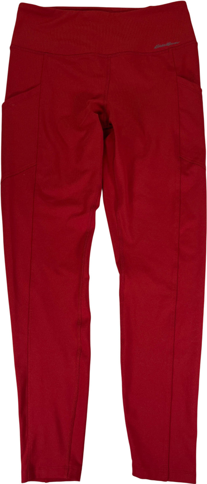 Eddie Bauer Women’s Red Pull On Pocket Side Athletic Leggings - M