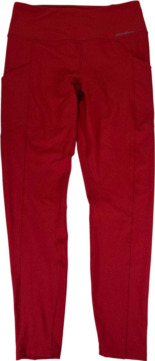 Eddie Bauer Women’s Red Pull On Pocket Side Athletic Leggings - M
