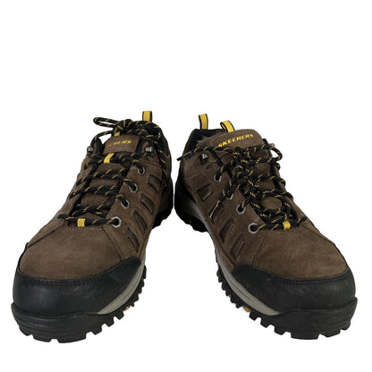 Skechers Men's Brown Suede Waterproof Hiking Athletic Shoes - 10.5
