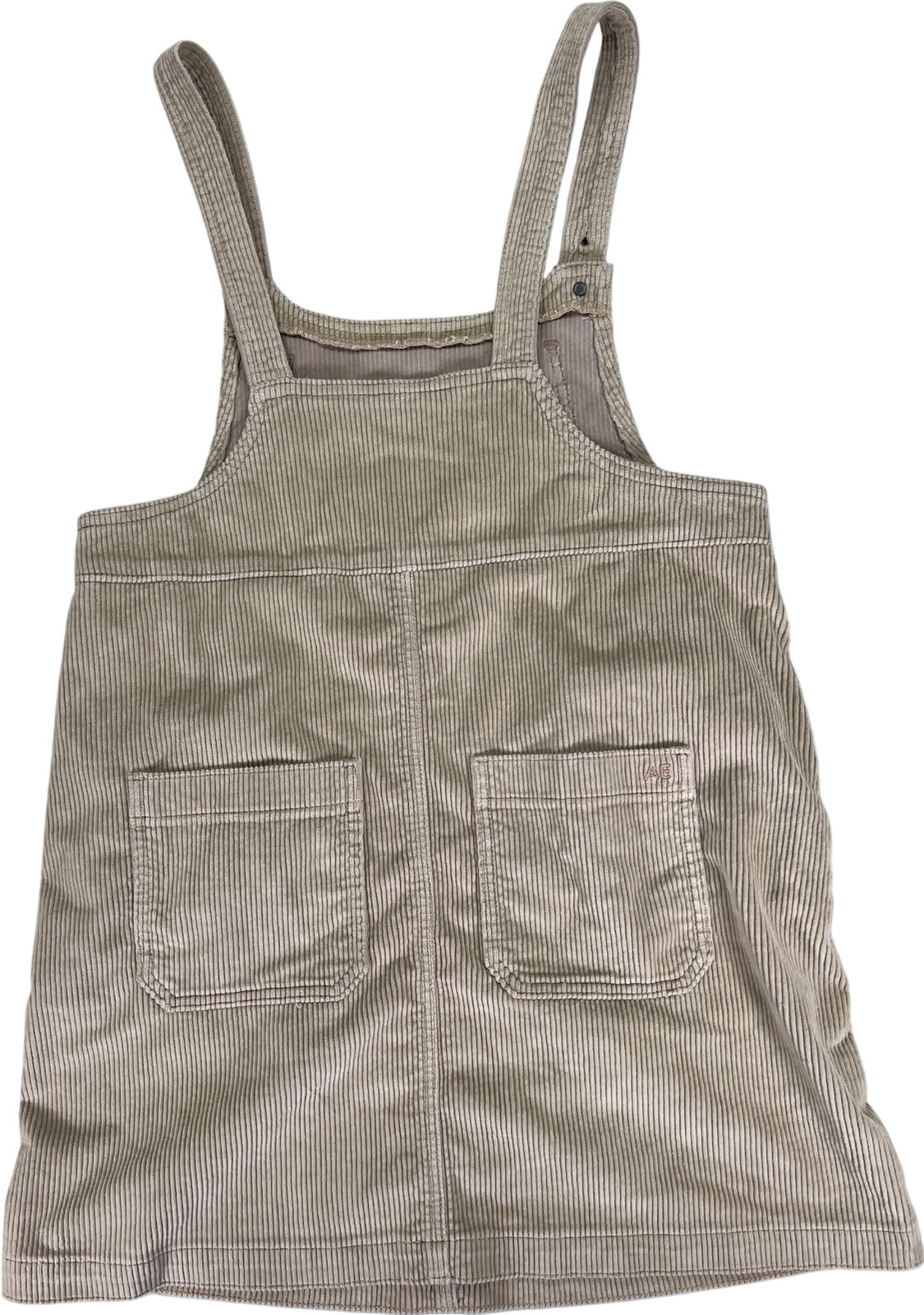 American Eagle Women’s Beige Corduroy Jumper Dress - S