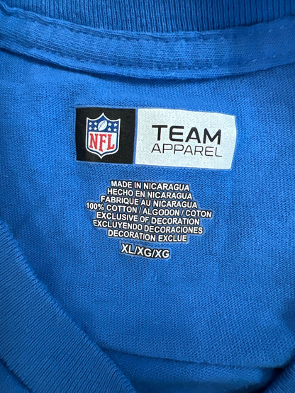 NFL Team Apparel Men’s Blue Detroit Lions Short Sleeve T-Shirt - XL