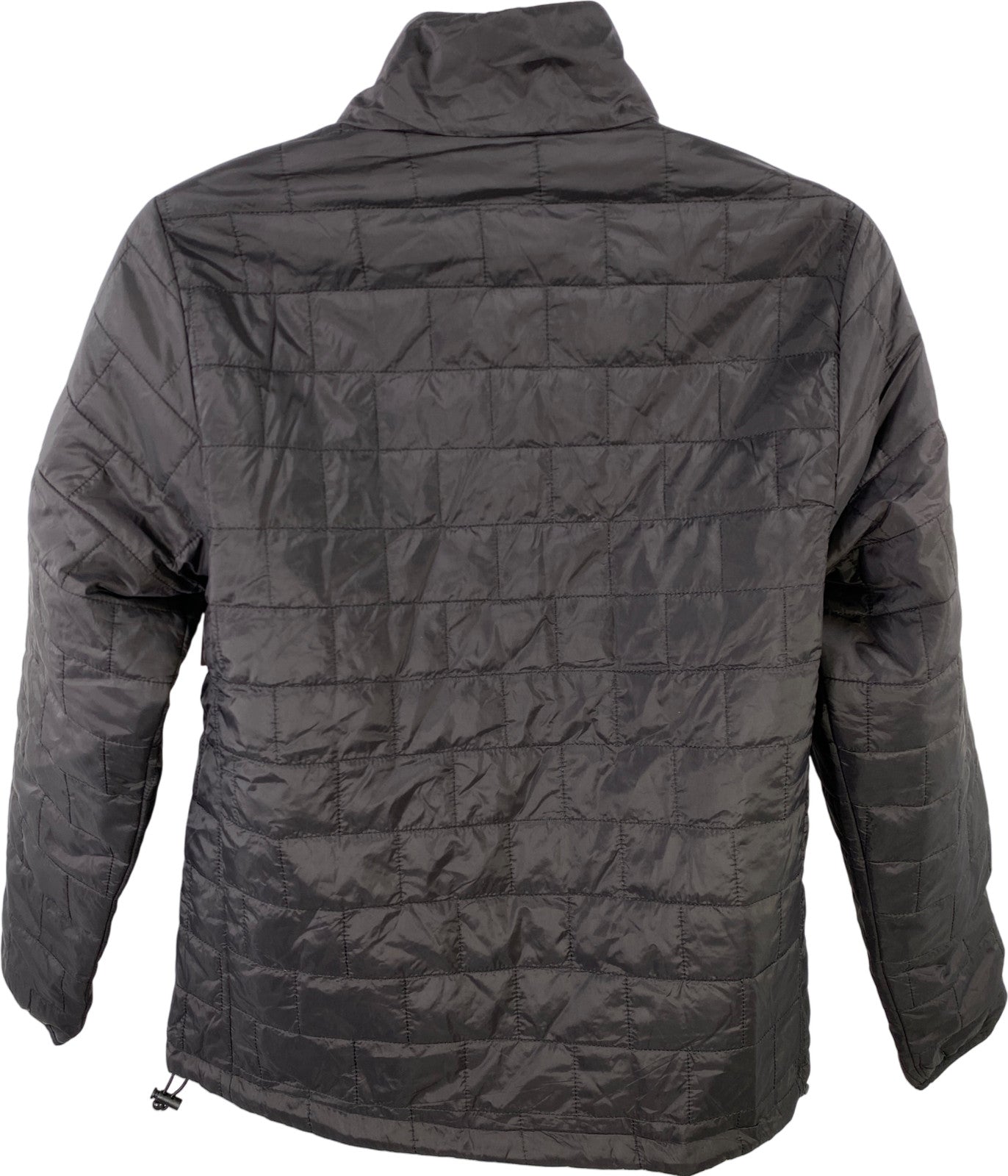 Burnside Men’s Black Quilted Full Zip Long Sleeve Puffer Jacket - M