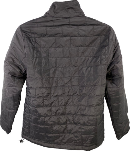Burnside Men’s Black Quilted Full Zip Long Sleeve Puffer Jacket - M