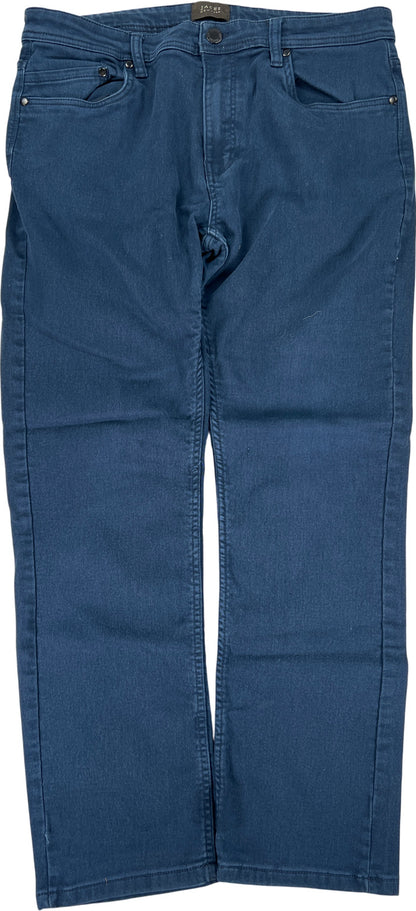 Jachs New York Men&#39;s Blue Dark Wash Stretch Straight Jeans - 36x30