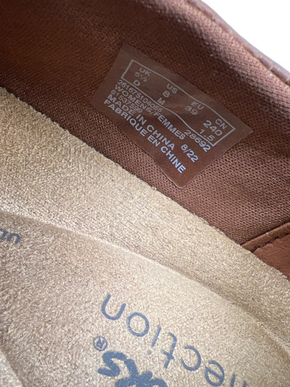 Clarks Collection Women’s Brown Leather Caroline Pearl Walking Shoes - 8