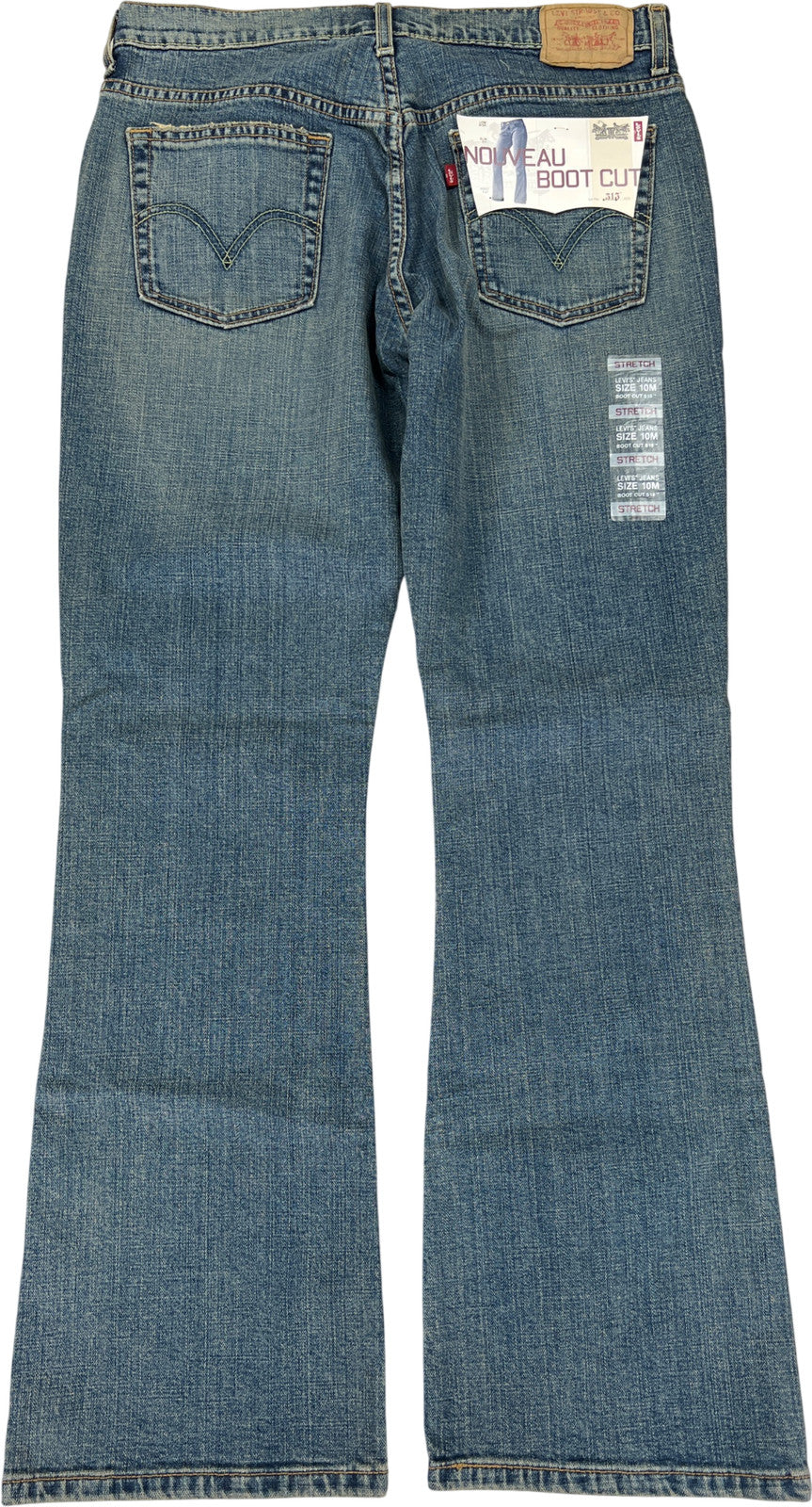 Levi’s Women’s Light Wash 515 Washed and Worn Boot Cut Denim Jeans - 10