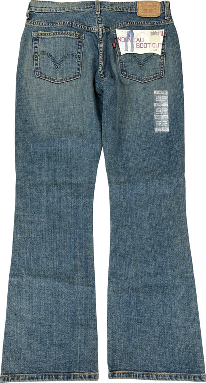 Levi’s Women’s Light Wash 515 Washed and Worn Boot Cut Denim Jeans - 10