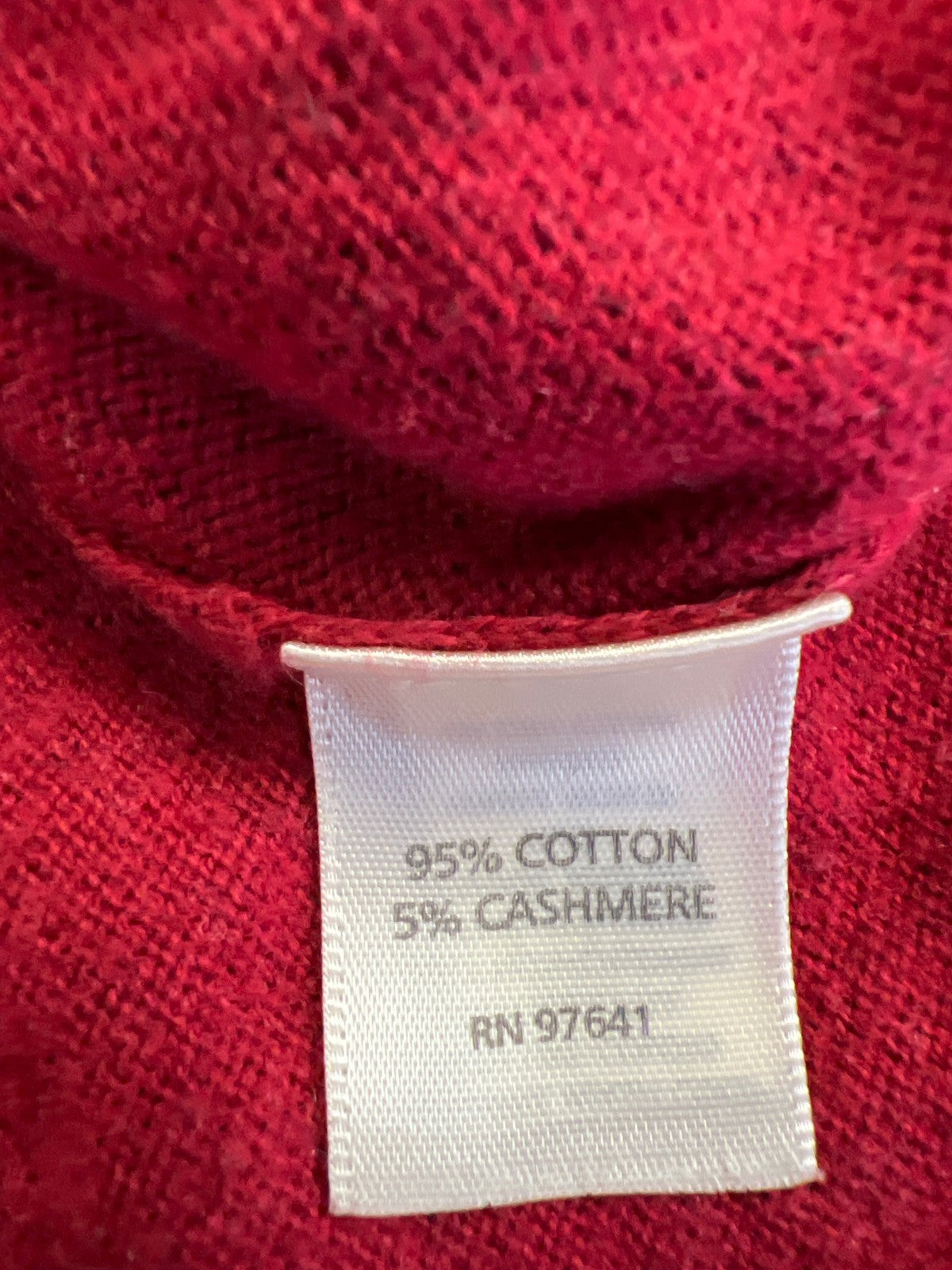 Pure J.Jill Women’s Red Cashmere Blend Open Front Cardigan Sweater - M Petite