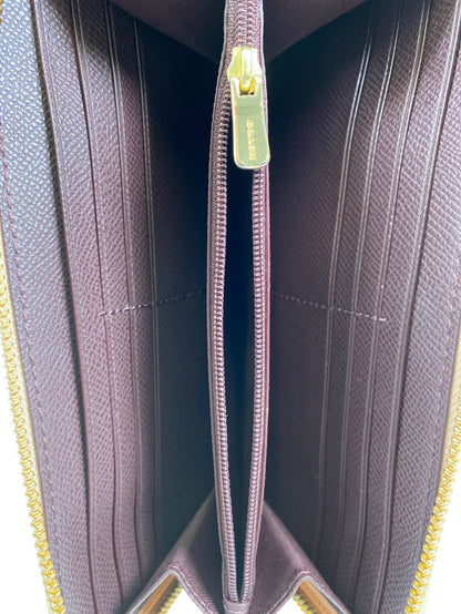 Coach Women’s Beige Embossed Patent Leather Accordion Wallet