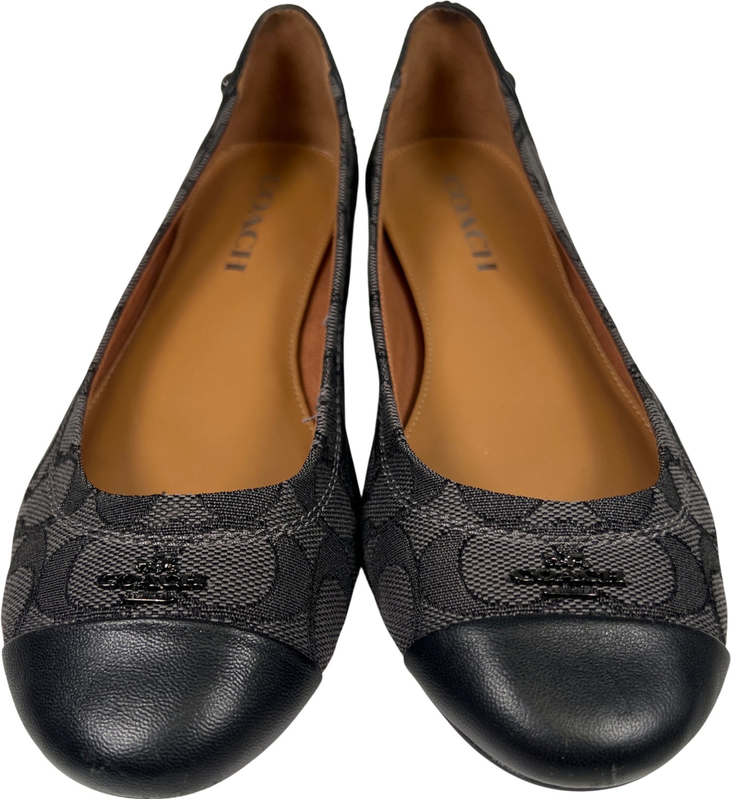 Coach Women’s Black Chelsea Canvas Signature Ballet Flats - 7