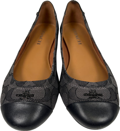Coach Women’s Black Chelsea Canvas Signature Ballet Flats - 7