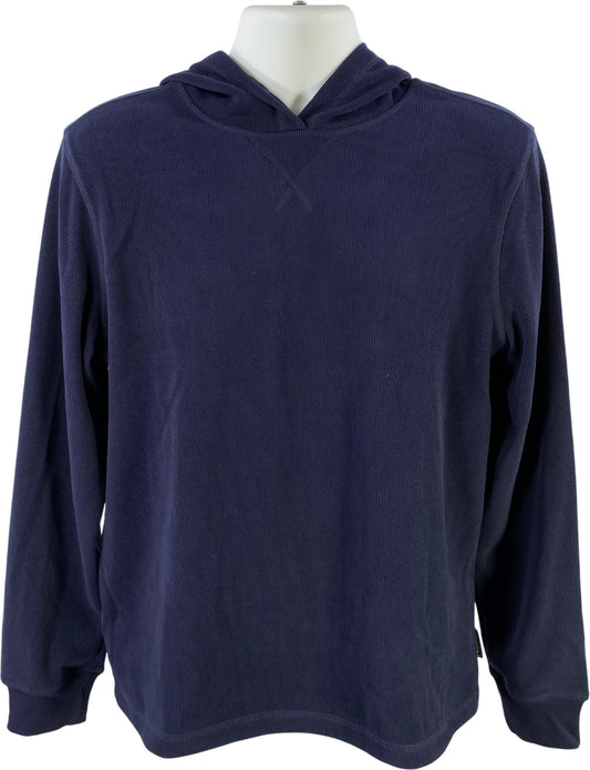Eddie Bauer Men’s Blue Textured Long Sleeve Lounge Hoodie - S