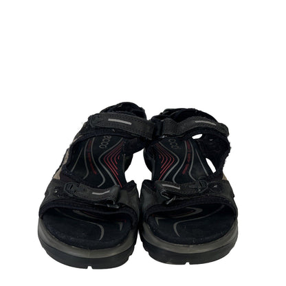 Ecco Women's Black Yucatan Ankle Strap Open Toe Sport Sandals - 40/ US9.5
