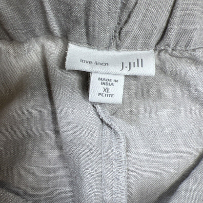 J.Jill Women's Gray Love Linen Casual Cropped Pants - XL Petite