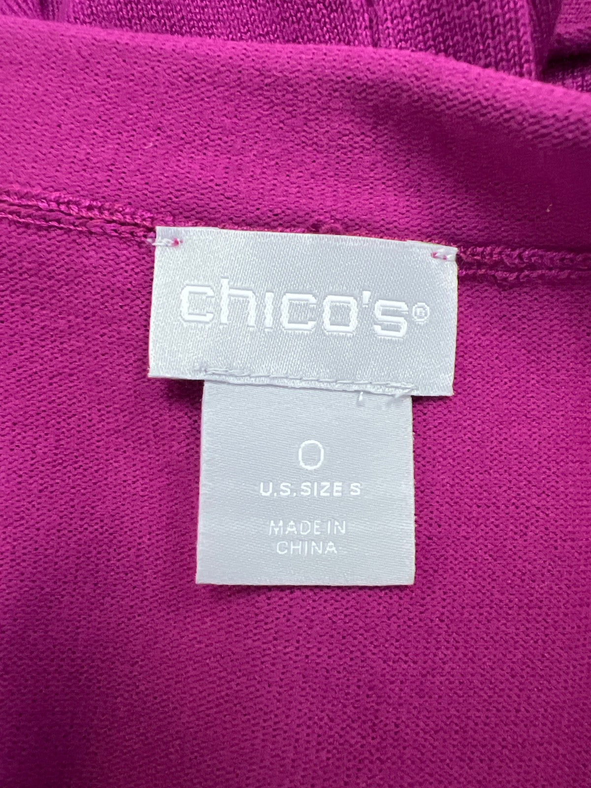 Chico’s Women’s Purple Long Sleeve V-Neck Thin Knit Sweater - 0/US S