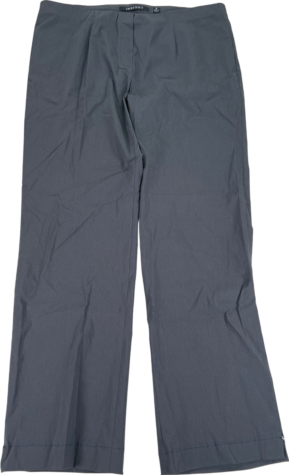 Insight Women’s Gray Stretch Pull On Straight Leg Dress Pants - 16