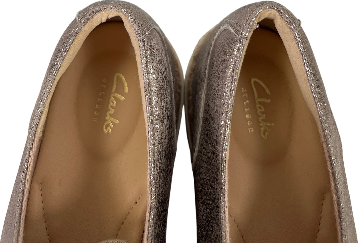 Clarks Artisan Womens Gold Pewter Metallic Teadale Platform Oxford Shoes - 7.5 W