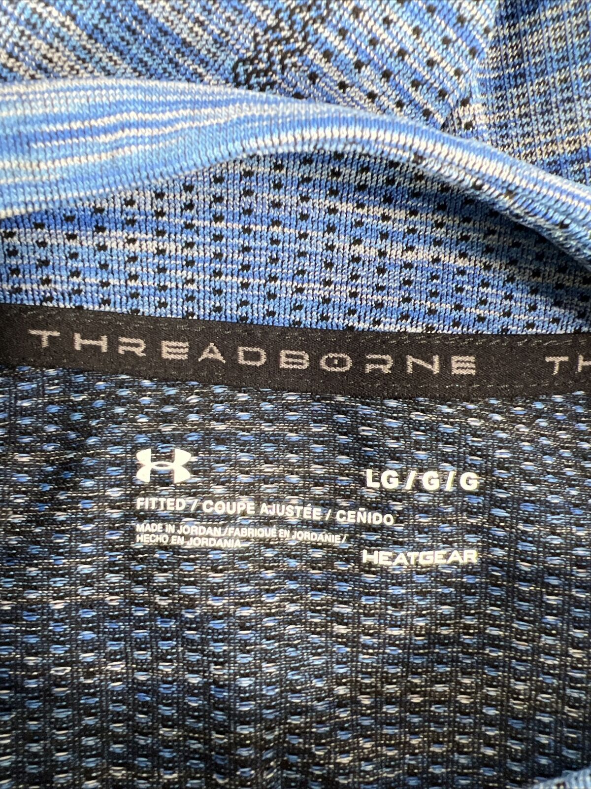 Under Armour Men's Blue Threadborne 1/4 Zip Fitted Athletic Shirt - L