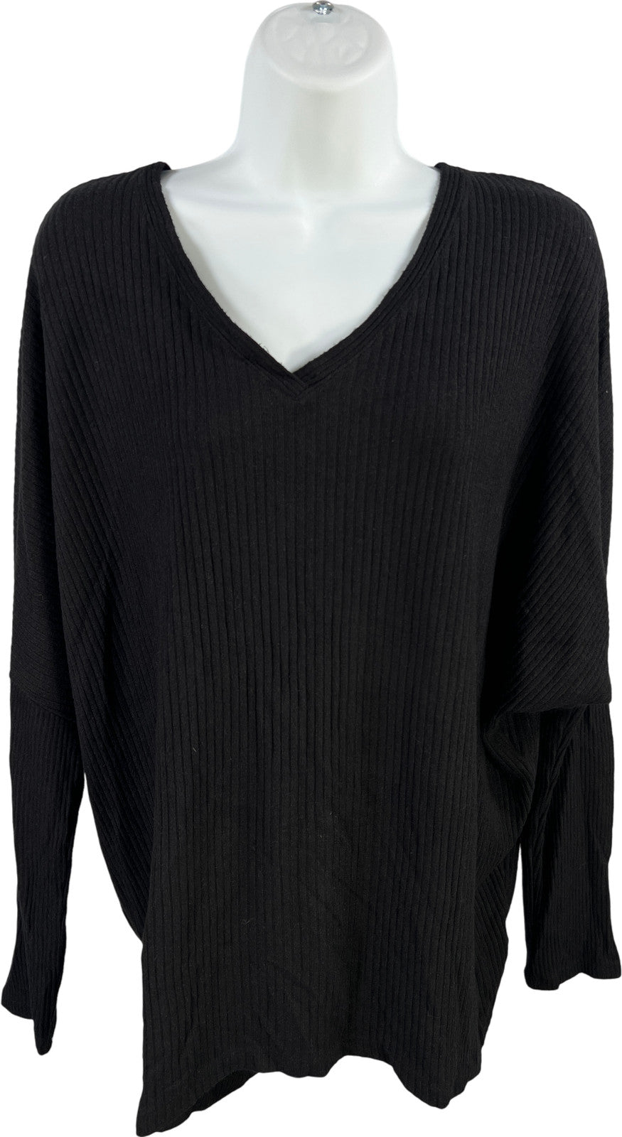 White House Black Market Women’s Black Long Sleeve V-Neck Sweater - S