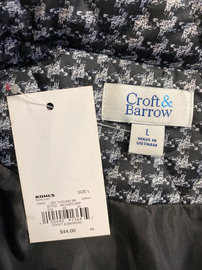 Croft and Barrow Women’s Black Sleeveless Light Puffer Full Zip Vest - L