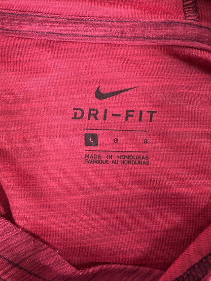 Nike Men's Red Long Sleeve Breathe Dri-Fit Training Hoodie - L